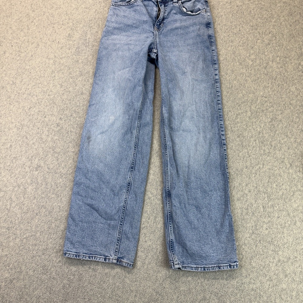 Abercrombie Kids Girls High Rise Wide Leg Jeans Light Wash Size 13/14